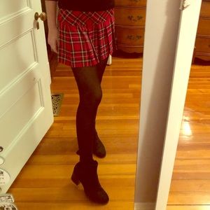 School girl pleated plaid skirt